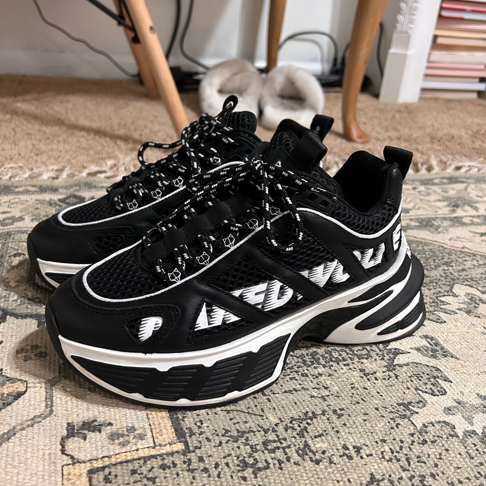 Naked Wolfe Black and White Sneakers